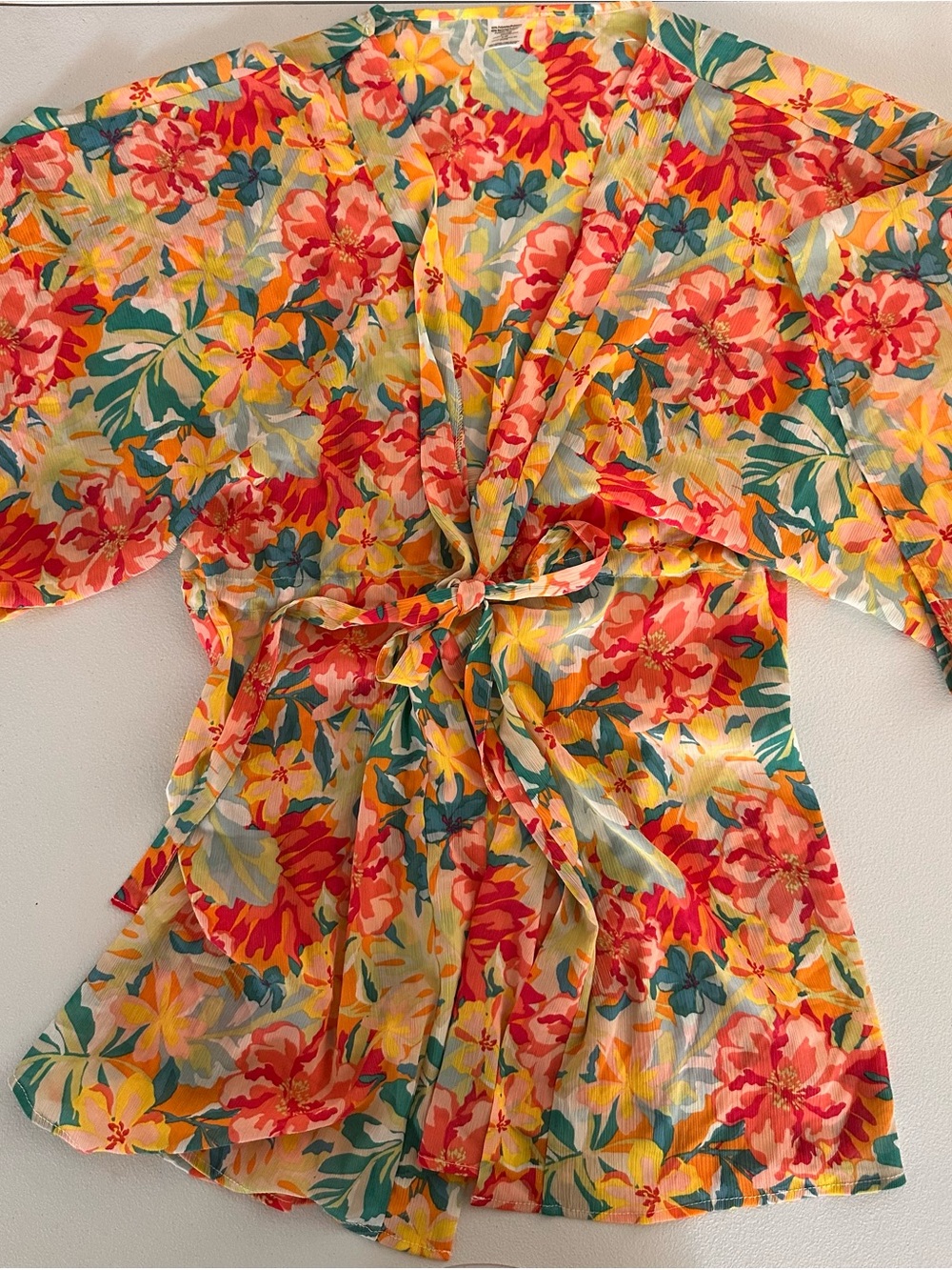 Others Follow Multicolor Floral Tie-Waist Tunic